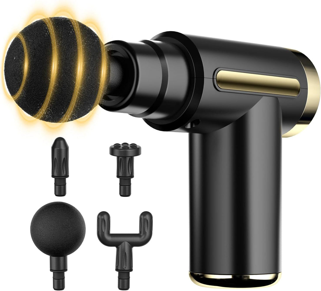 Massage Gun; Deep Tissue Muscle Handheld Percussion Massager For Body; Back And Neck Pain; Ultra Compact Elegant Design; Powered By High Torque
